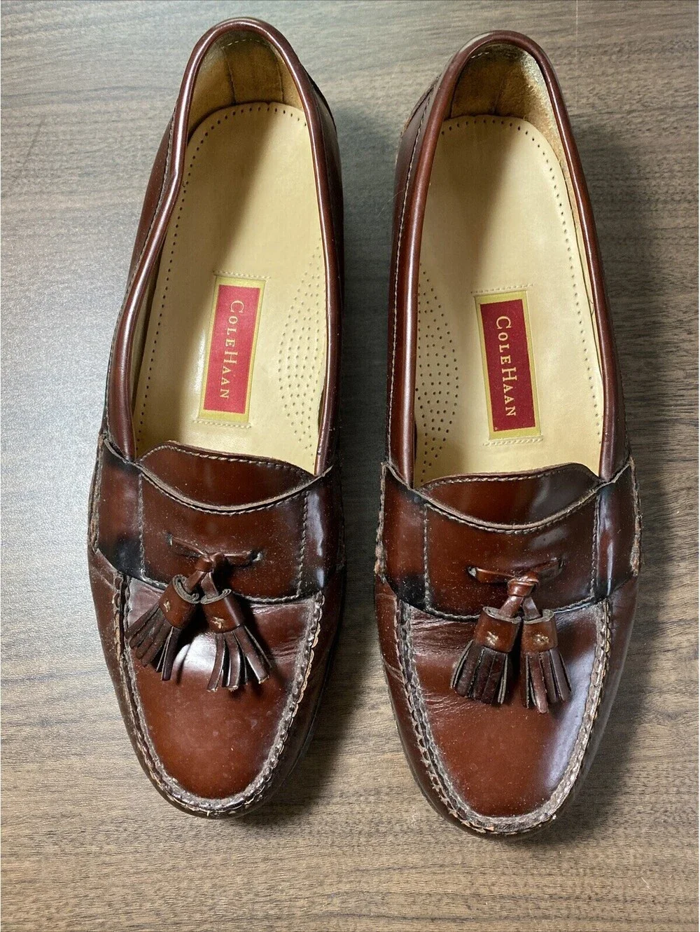 Men’s Cole Haan Burgundy Tassel Loafers #3508 Size 11.5D